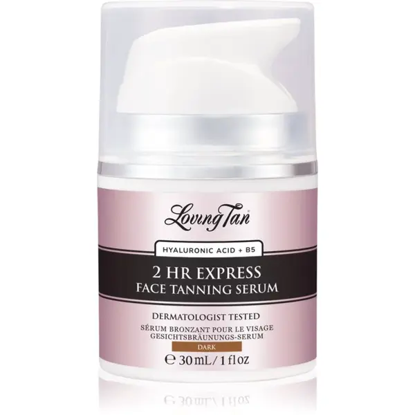 Loving Tan 2 HR Express samoopalovací sérum na obličej odstín Dark 30 ml