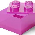 LEGO úložný box 4 s víkem - třpitivá růžová