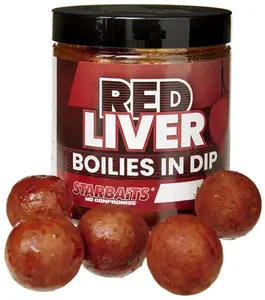 Starbaits boilies in dip concept red liver 150 g - 20 mm