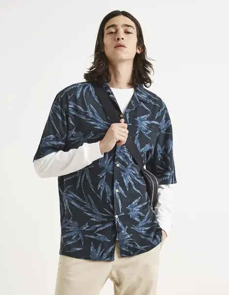 Celio Vzorovaná košile Tallinnpal - Pánské