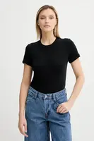 Bavlněné tričko American Vintage dámské, černá barva, SON28G