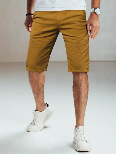 Pánské džínové šortky hořčicové Dstreet SX1438