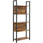 Boxxx REGÁL, hnědá, černá, ocel, 62/165/24 cm