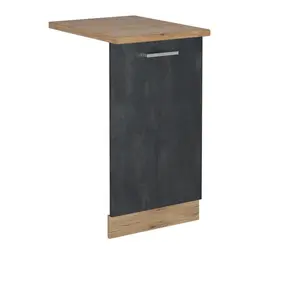 Vicco ČELNÍ PANEL MYČKY R-Line Černý beton 45 cm , PD Dub