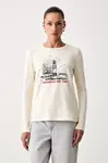 Weekend Max Mara  tričko s dlouhým rukávem dámské s bavlnou WKDVICINO