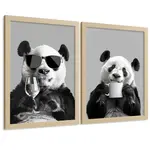 Nacnic PLAKAT Sada 2 Panda Bears A3 bez rámu