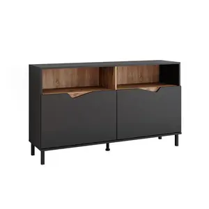 Vicco KREDENC Marelle Antracit/Artisan 140 x 81.3 cm se 2 dveřmi