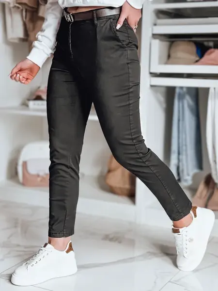 Dámské slim fit kalhoty LINESKA khaki