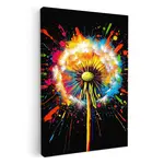 MuchoWow OBRAZ NA PLÁTNĚ Pampeliška - Graffiti - Barevné - Květiny - Příroda 40x60 cm
