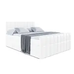 ALTDECOR POSTEL boxspring MIAMI-Z KING – 180 × 200 – H3/H4 – vysoce lesklá bílá