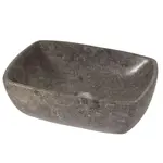 MCW MARMOROVÉ UMÝVADLO hranaté mramor černý dekor