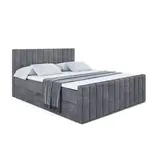 ALTDECOR AMERICKÁ postel EDITA-Z – 200 x 200 cm – H4 – tmavě šedá