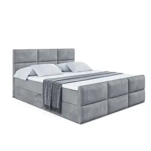 ALTDECOR AMERICKÁ postel OHIO-Z – 160 × 200 cm – H4 – šedá