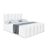 ALTDECOR AMERICKÁ postel BOXI1-Z – 120 × 200 cm – H4 – vysoce lesklá bílá