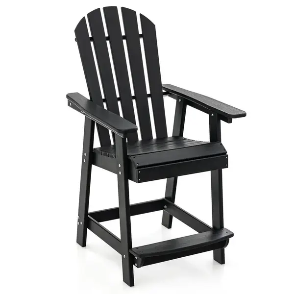 COSTWAY ŽIDLE vysoká Adirondack černá