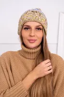 marka niezdefiniowana Pola fleecová čepice K267 fialová+žlutá