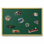 TULUP MAGNETICKÁ TABULE 60x40 cm zlatý rám – Světle hnědá barva