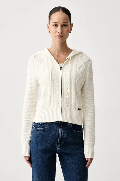Guess Jeans  kardigan dámský s příměsí vlny