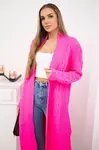 Svetr Cardigan tkát cop růžový neon