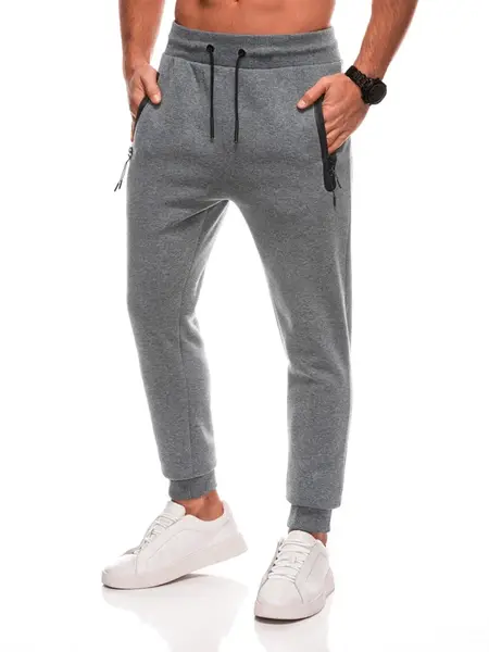 Edoti Men's BASIC uniform sweatpants - graphite melange V-7 EM-PABS