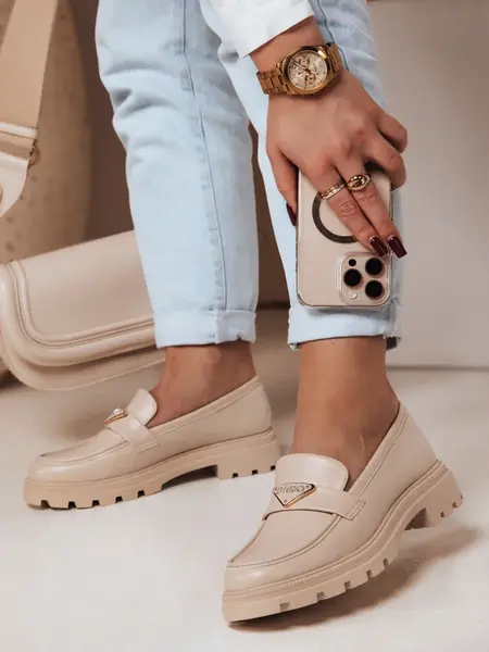 Dámské mokasíny ELEGANCIO béžové