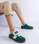 Gemre Green platform sneakers with stitching Puente