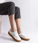 Gemre White-silver sneakers on a rubber sole Quica