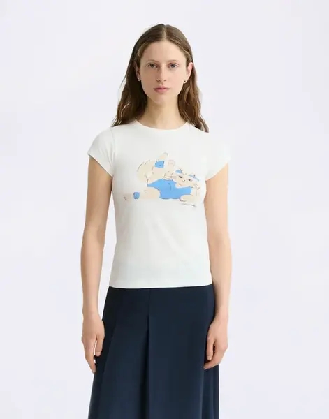 Tričko Thinking MU Meowrobics Mirna Tee WHITE