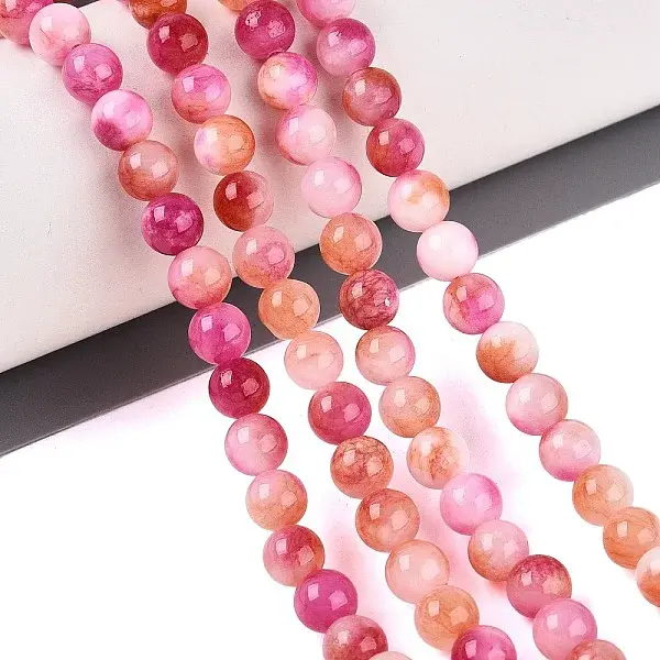 Natural Dyed Persian Jade Gemstone Bead Strands