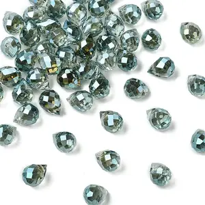 50Pcs Electroplate Glass Beads
