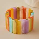 Boho Acrylic Tile Stretch Bracelets