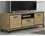 TV skříňka Trondheim 158 cm, dub artisan/dub černý