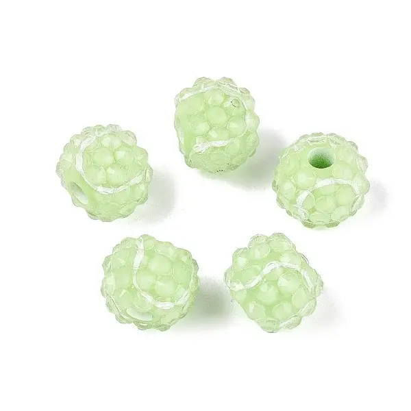 Sports Opaque Acrylic & Transparent Resin Rhinestone Beads