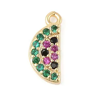 Brass Micro Pave Cubic Zirconia Pendants