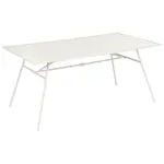 Beliani ZAHRADNÍ STŮL 160/90 cm Kov Světle béžový Terenzo