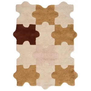 Beliani DĚTSKÝ KOBEREC Barevný 90/120 cm Bavlna Jigsaw