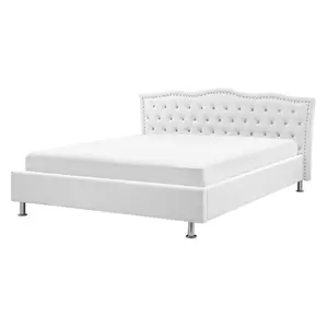 Beliani POSTEL 160/200 cm Bílá Metz