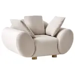 Beliani KŘESLO Světle béžové Ringel