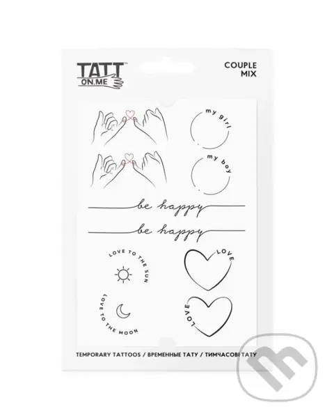 TATTonMe Vodeodolné dočasné tetovačky Couple mix
