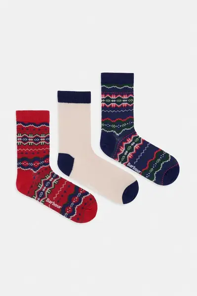 Barbour  ponožky dámské s bavlnou 3-pack