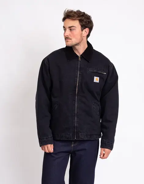 Carhartt WIP OG Detroit Jacket Black/Black stone washed XL