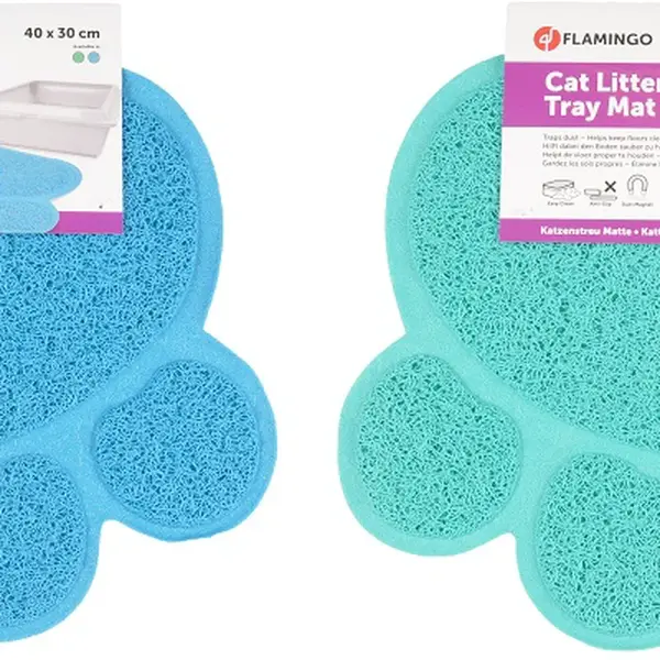 Flamingo wc rohožka pro kočky - ve tvaru tlapky 40 x 30 cm