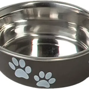 Flamingo Bella Kena kovová miska pre psov - čierna 800 ml