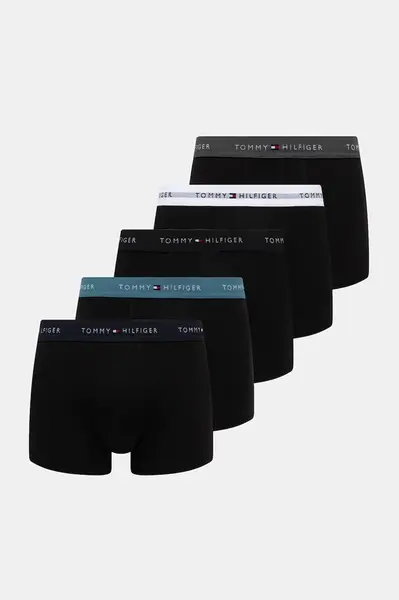Boxerky Tommy Hilfiger 5-pack pánské, tmavomodrá barva, UM0UM03061