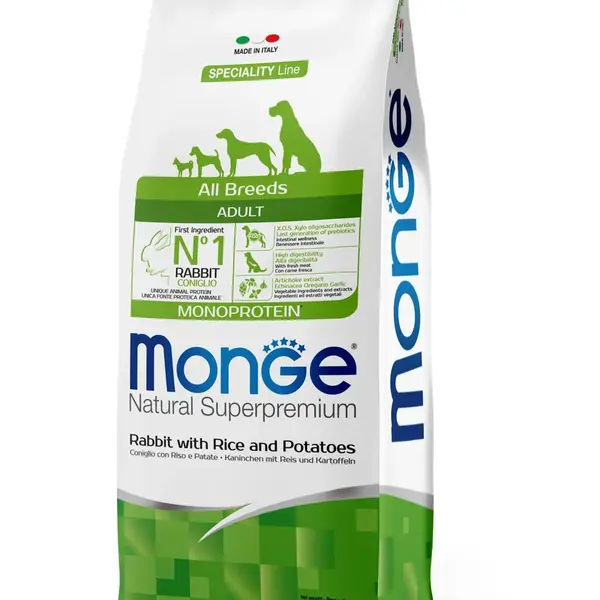 Monge Speciality Line All Breeds Adult Monoprotein suché krmivo pro psy - králičí, rýže a brambory 12 kg