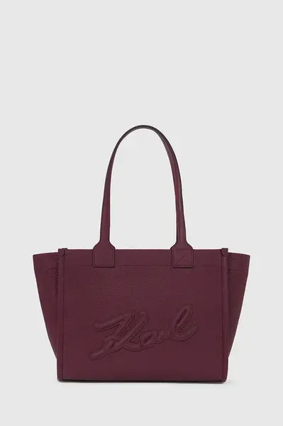 Kabelka Karl Lagerfeld K/SKUARE vínová barva, A4W30258