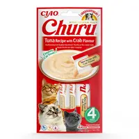 Inaba Cat Ciao Churu krémové krmivo pro kočky - tuňák, krabí maso 4 x 14 g
