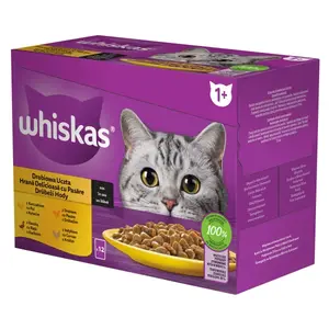 Whiskas kapsičky 12x balení výběr drůbeže pro kočky 12 x 85 g
