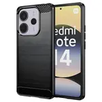 Carbon Shield TPU puzdro pre Xiaomi Redmi Note 14 4G - Čierna H36997