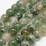 Natural Moss Agate Beads Strands